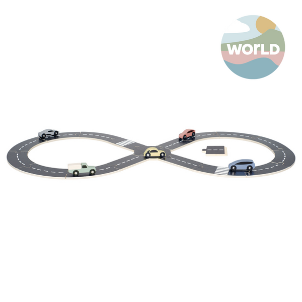 Car track with cars-image