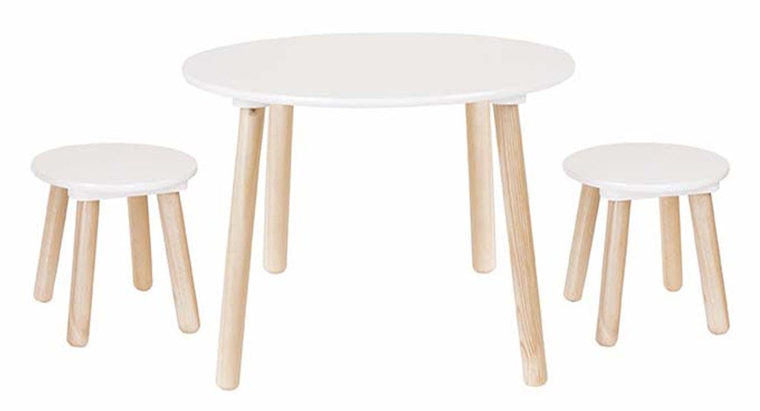 Table & 2 stools - White-image
