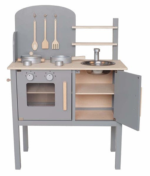 Kitchen with pot & pan - Grey-image