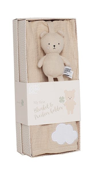 N0183 Gift kit blanket & pacifier buddy Teddy-image